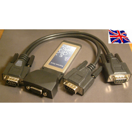 RS232 2 port Serial 9Pin ExpressCard Express/34 16C950