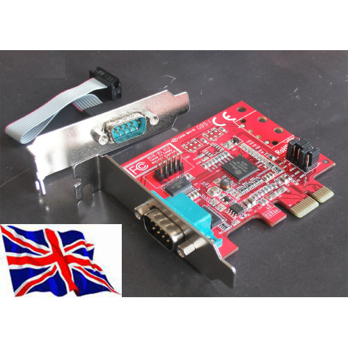 RS232 2 Serial PCI Express 16C950 Low Profile