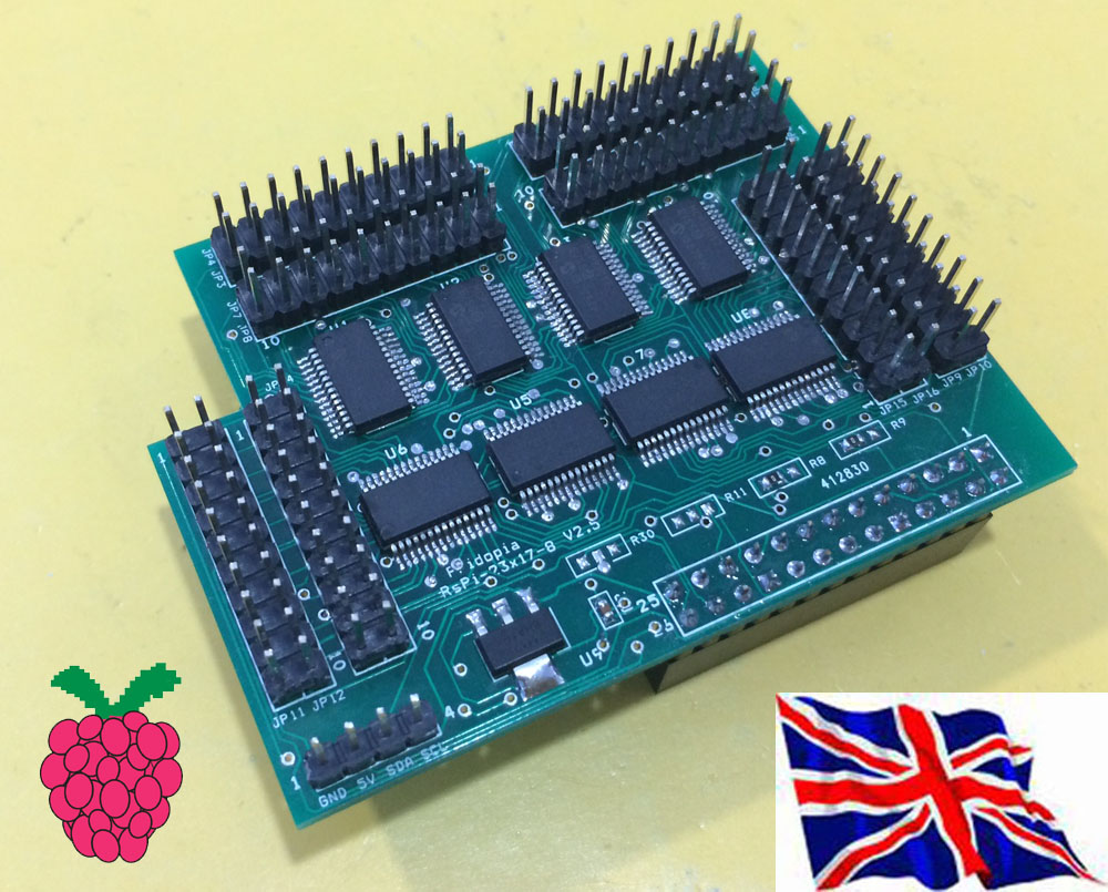 Raspberry Pi  I2C 23017x8 -V3   Board