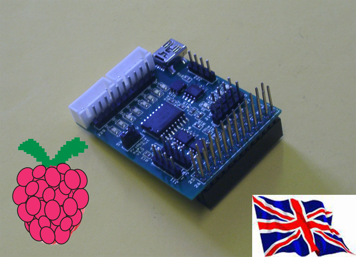 Rs-Pi SPI AD/DA & I2C 1-Wire Board  (V2-P5 )