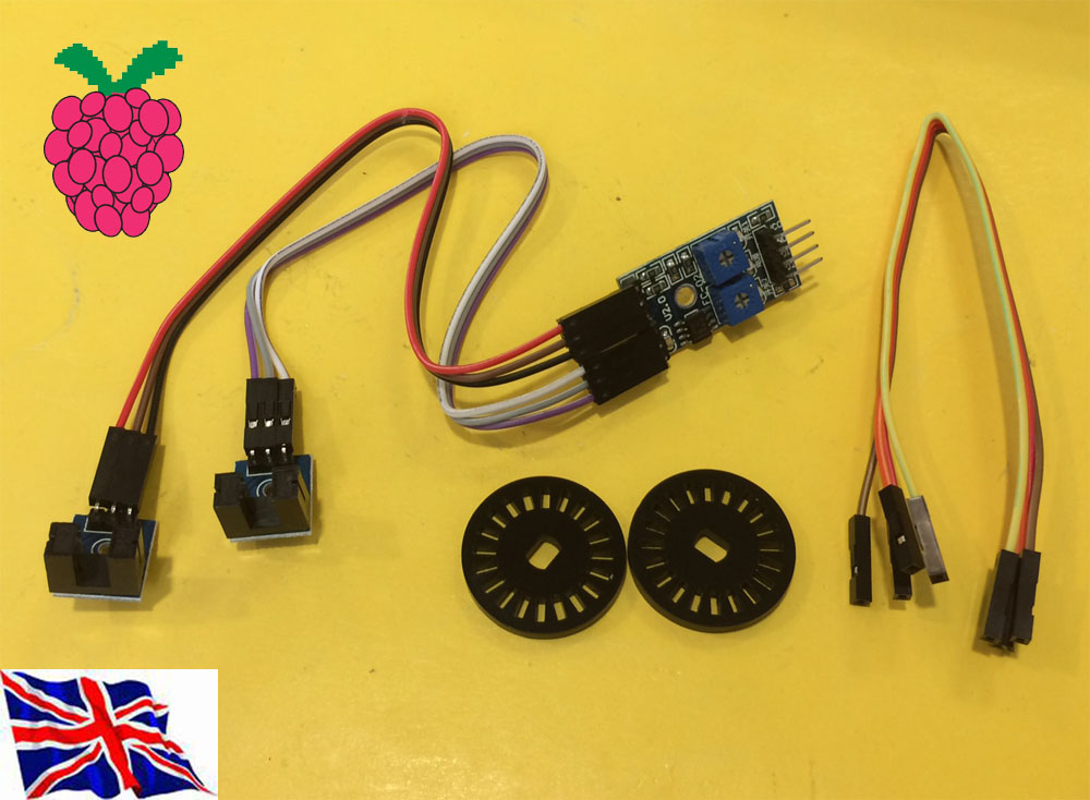 Pi Motor Wheel Encoder 2 Port + 2 Wheel