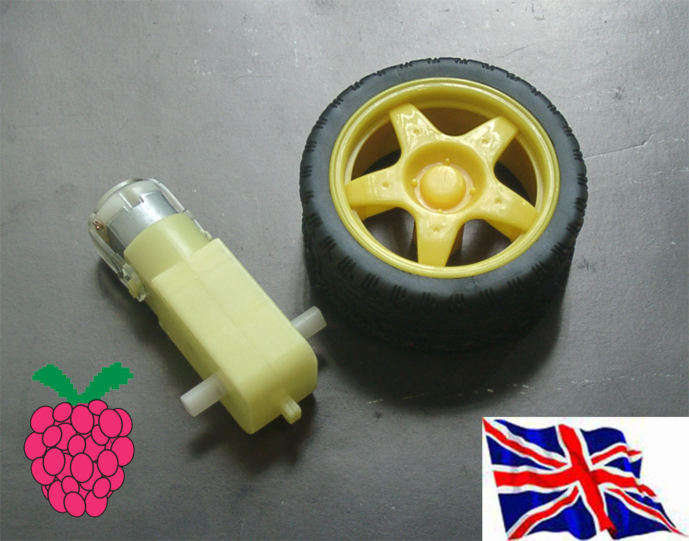 Rs- Pi DC Motor & Wheel Set x1