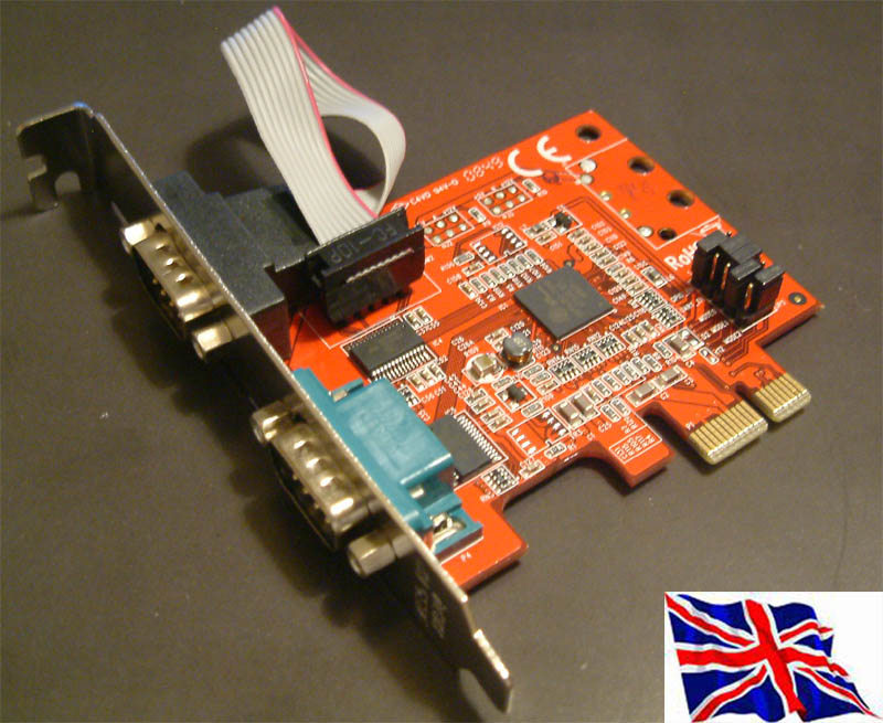 PCI Express PCIe RS-232 2 port Serial 9Pin 16C950