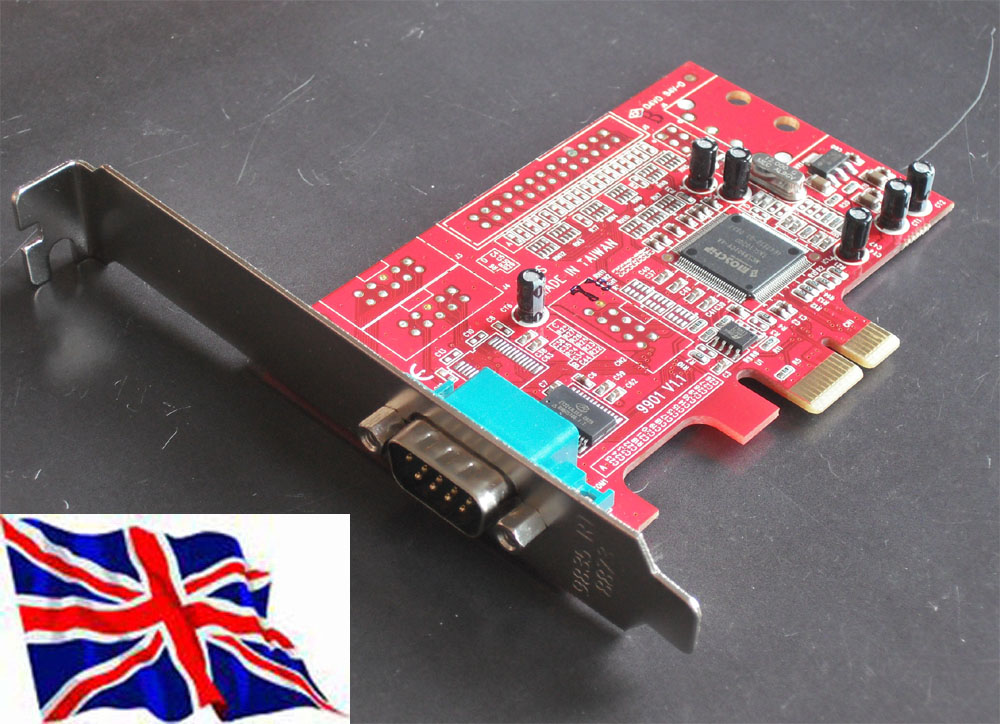 PCI Express PCIe RS232  1 port Serial 16C550  (Moschip 9922)