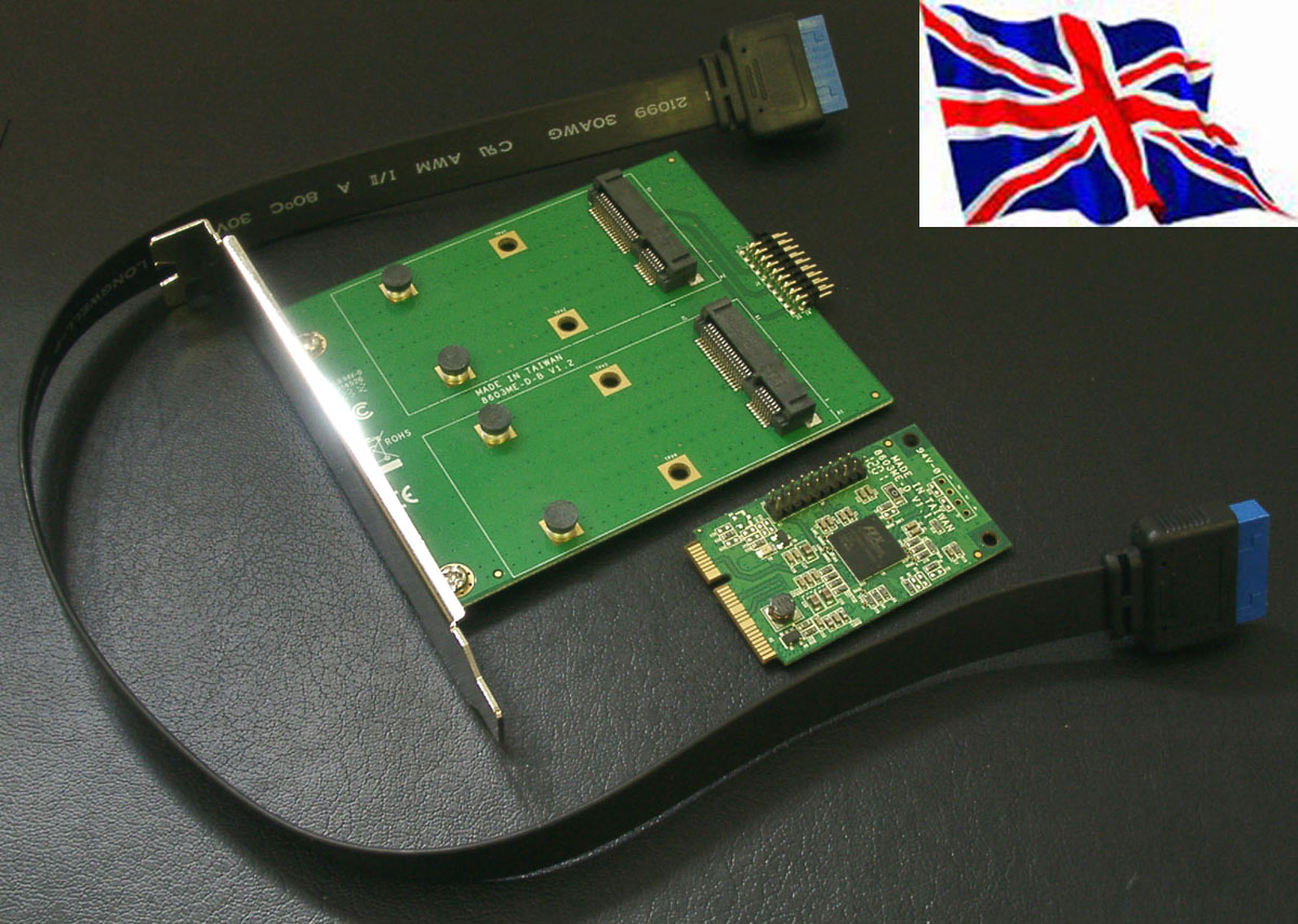 Mini PCI Express to 2 Mini PCI Express Adapter Card